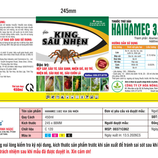 Alternative view of KING SÂU NHỆN -450ML