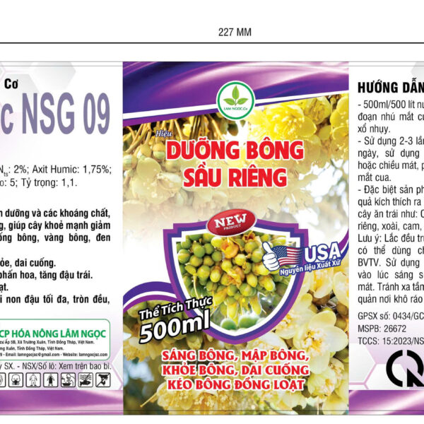 Alternative view of DƯỠNG BÔNG SẦU RIÊNG 500ML