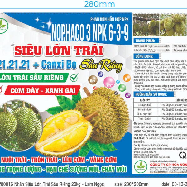 Alternative view of SIÊU LỚN TRÁI SẦU RIÊNG - 20KG