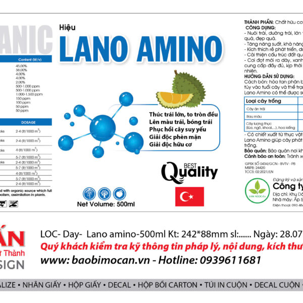 Alternative view of LANO AMINO-500ML