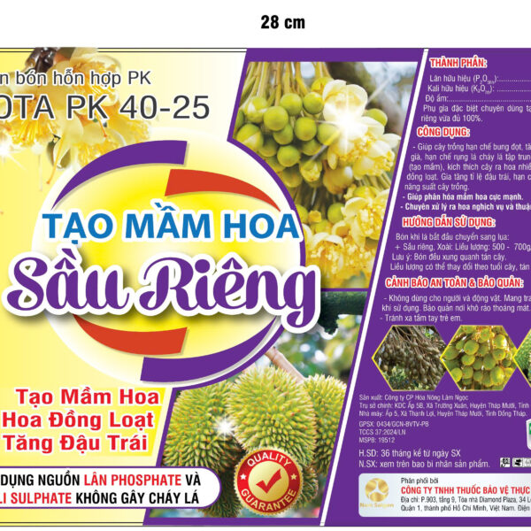 Alternative view of TẠO MẦM HOA SẦU RIÊNG-20KG