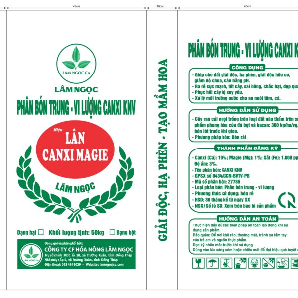 Alternative view of LÂN CANXI MAGIE - 50KG