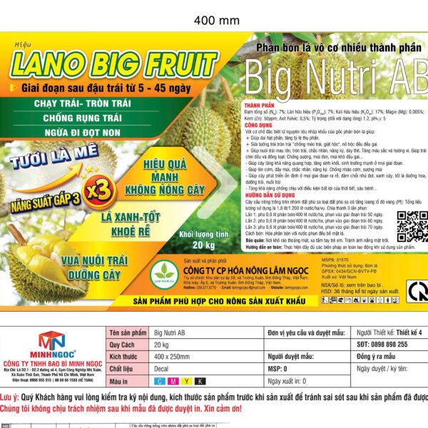 Alternative view of LANO BIG FRUIT - Xô 20kg