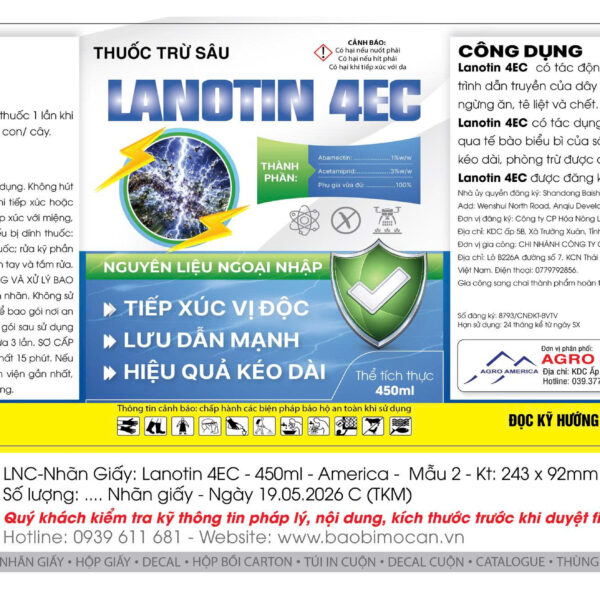 Alternative view of LANOTIN 4EC-450ML