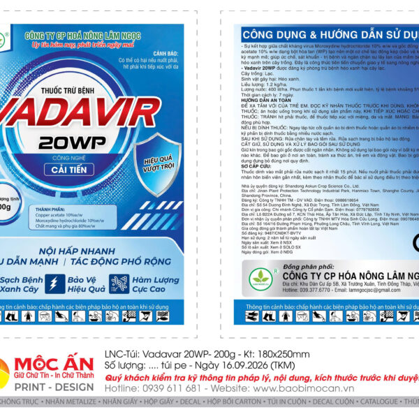 Alternative view of VADAVIR 20WP - 200G